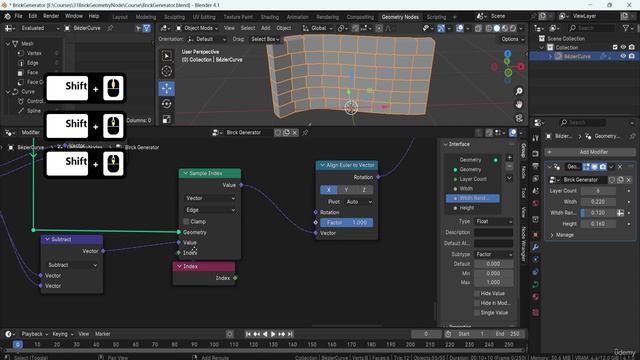 Lesson 9 - Aligning Brick Rotation To The Curves