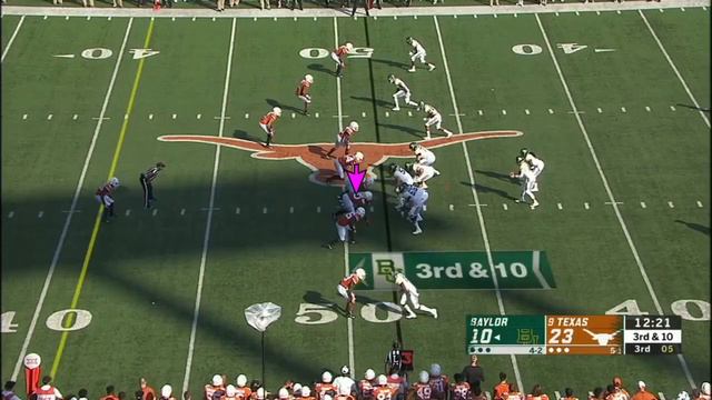 Charles Omenihu (Texas DL #90) Vs. Baylor 2018 смотреть онлайн
