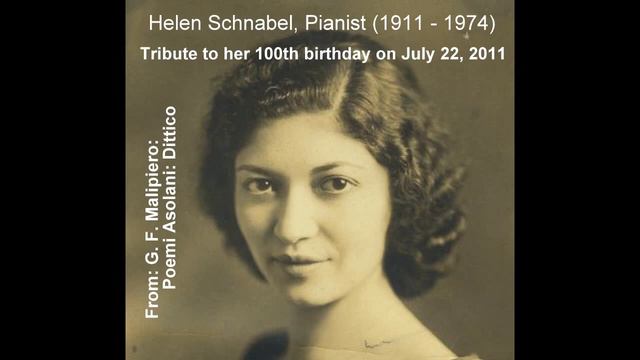 Helen Schnabel plays Poemi Asolani by G.F. Malipiero смотреть онлайн