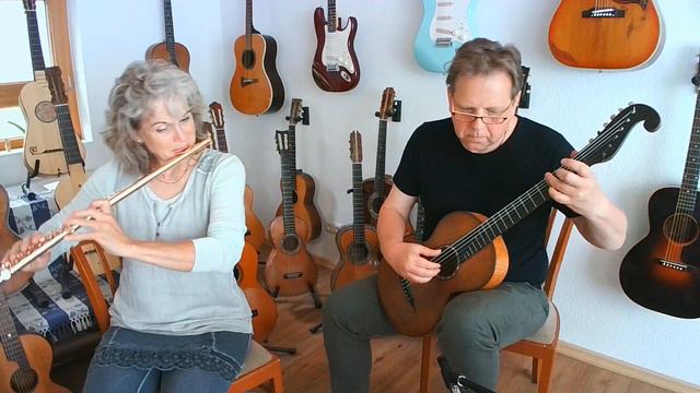 Johann Georg Stauffer style ~1830 romantic guitar - amazing sounding early classical guitar смотреть онлайн