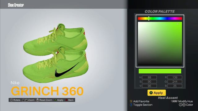 NBA 2K23 Next Gen Shoe Creator - Nike Kobe AD NXT 360 "Grinch" смотреть онлайн