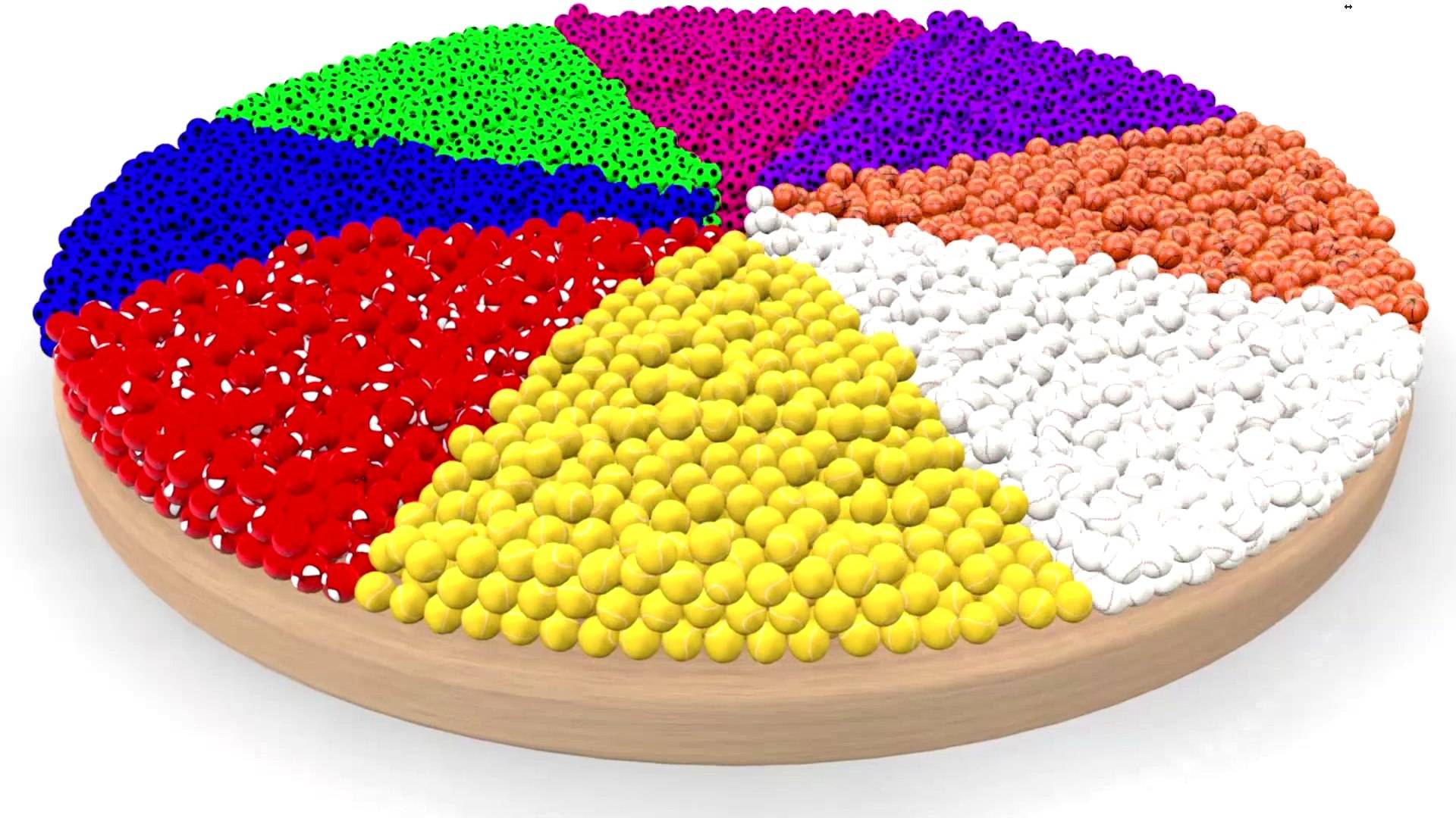 Мультики для детей, разноцветная пицца, учим цвета