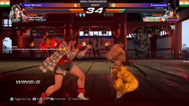TEKKEN 7 S4 tekken india FT10 vs battle Soul Burner vs Lowmuscle смотреть онлайн
