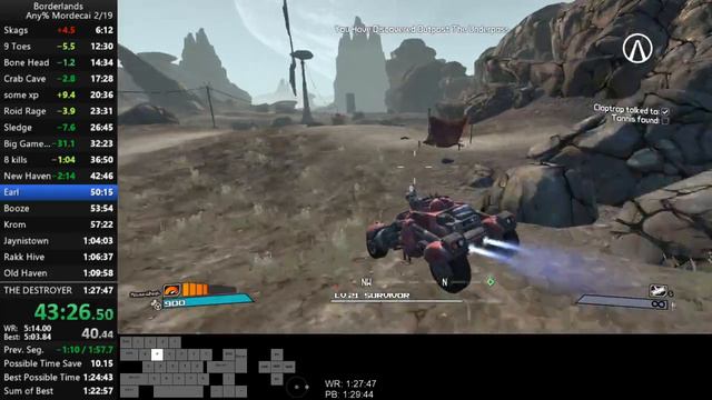 Borderlands Any% Mordecai speedrun in 1:26:49 смотреть онлайн