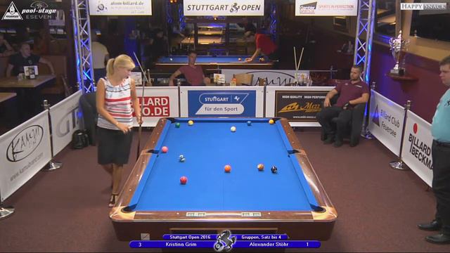 Stuttgart Open 2016, No. 16, Kristina Grim vs. Alexander Stöhr, 10-Ball, Pool-Billard смотреть онлайн