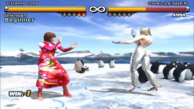 Tekken 5 Nina 2P VS Anna 1P with Leaping Hell Hold Double Snap смотреть онлайн
