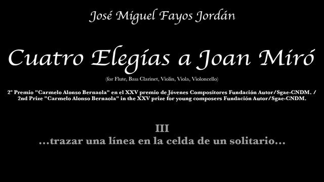 Cuatro Elegías a Joan Miró смотреть онлайн