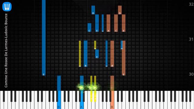 🎹Solo & Chord, Comme Une Rosee De Larmes, Ludovic Bource, Synthesia Piano смотреть онлайн