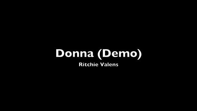 Ritchie Valens - Donna Demo 1958 смотреть онлайн