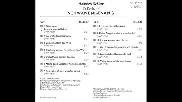Heinrich Schütz (1585-1672) - Schwanengesang (Dietrich Knothe) смотреть онлайн