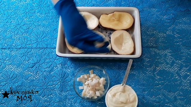 КАРТОФЕЛЬ ЗАПЕЧЕННЫЙ С  САЛОМ И МАЙОНЕЗОМ