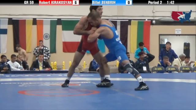 59 KG QF - Robert Kirakosyan (ARM) vs Billel Benbrih (ALG) смотреть онлайн