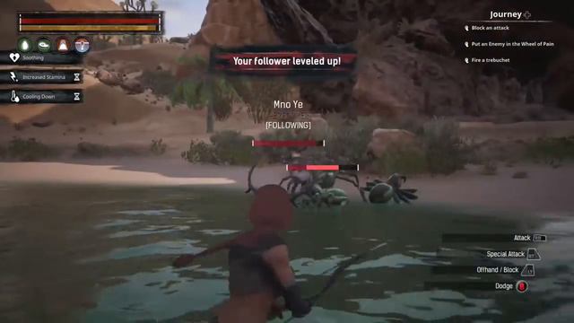 Low level Tier 1 Entertainment Thrall follower versus Spiders on Conan Exiles. смотреть онлайн