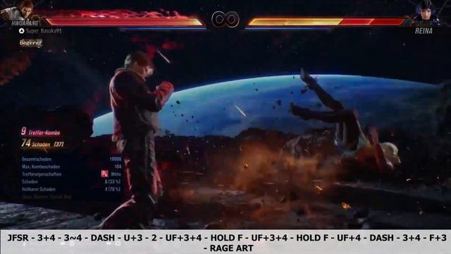 Tekken 8 Hwoarang JFSR High Damage Combos with Inputs смотреть онлайн