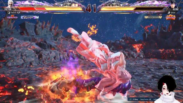 blue REINA?? how to counter REINA Tekken 8 Best Vtube Victor Player. смотреть онлайн