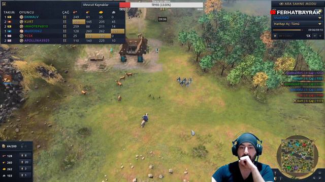 (Mudi-YCsK) x (Kurt-ImHotep-Apollina) 1.maç| Age of Empires 4 | TÜRKÇE смотреть онлайн