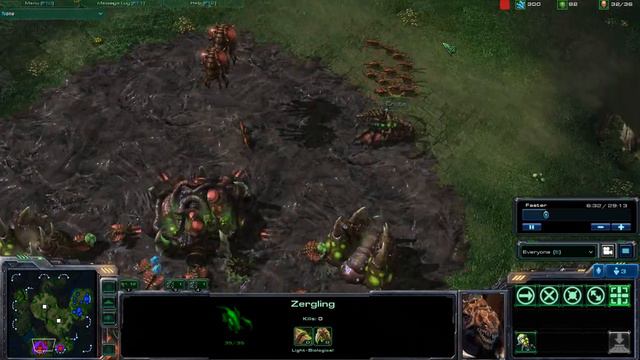 StarCraft 2 Crota (Z) vs LotharSCM(T) on Lost Temple Part 1 смотреть онлайн