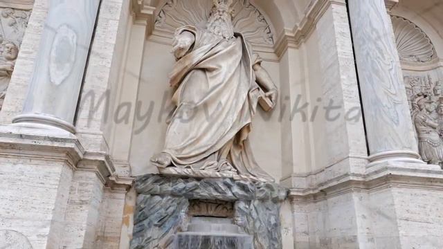 Dell'Aqua Felice Fountain. Rome, Italy. 4K смотреть онлайн
