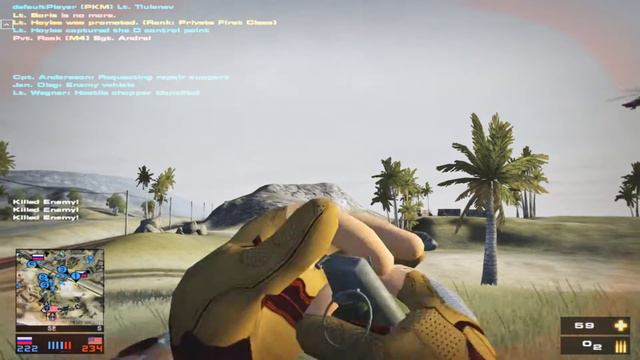 Battlefield 2 mod - Russia vs. USA Gameplay HD смотреть онлайн