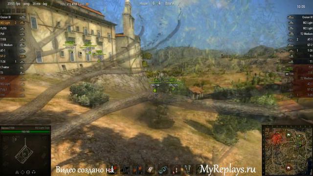WOT: Провинция - M2 Light Tank - 6 фрагов - смотреть онлайн