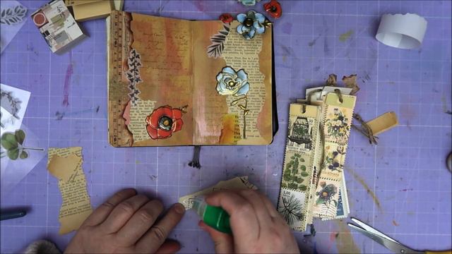 Mini Art Journal easy to make Poppy Page! смотреть онлайн