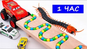 Сборник 3 Гонки шариков по волновому склону. Машинки для детей. Мультики АСМР