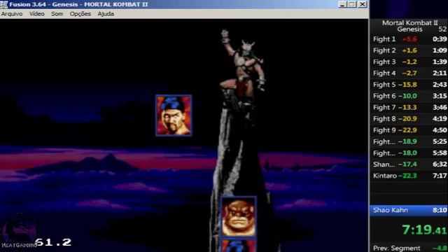 [ATTEMPT 52] MORTAL KOMBAT II GENS - ALMOST 7:40 , BAD RNG SHAO KAHN ! смотреть онлайн