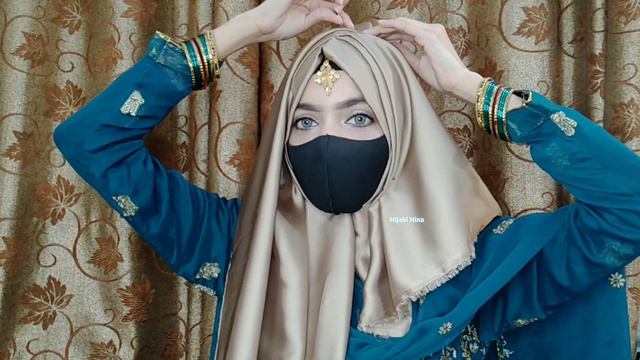 Engagement Hijab/Wedding Guest Hijab Tutorial || Stylish Wedding Hijab || Silk Hijab