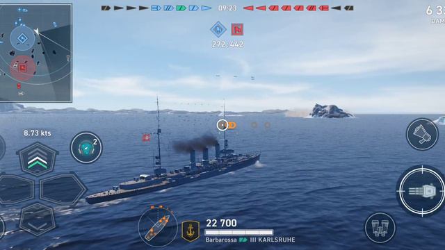 World Of Warship Legends Mobile || Karlsruhe Tier 3 Gameplay Online Battle || Beta Test Version смотреть онлайн