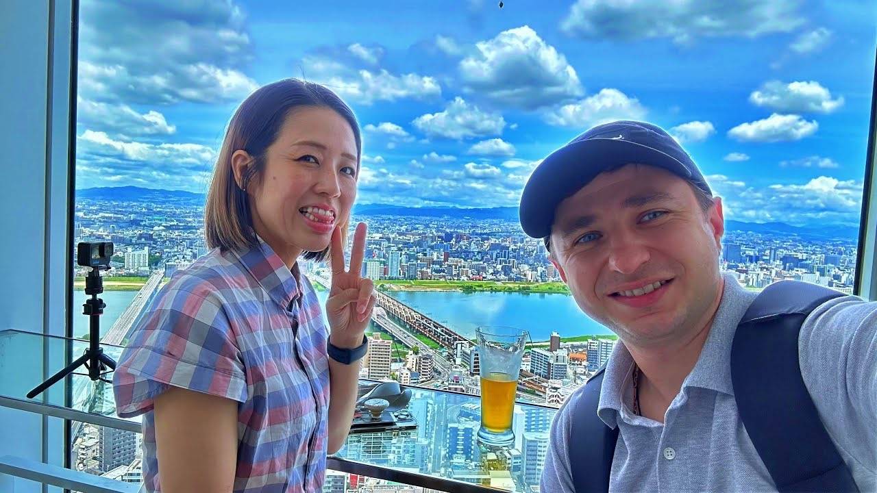 гуляем с женой в центре Осаки  Япония смотреть онлайн