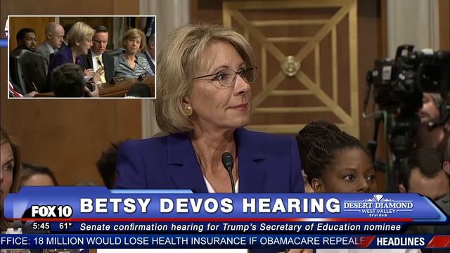 FNN: Elizabeth Warren GRILLS Betsy Devos For Secretary Of Education смотреть онлайн