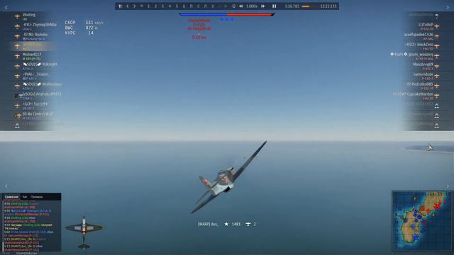 Як-3 против двух Мустангов без скорости. War Thunder смотреть онлайн