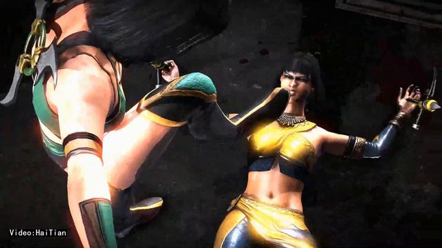 Mortal Kombat X Tanya Fatality On MK9 Primary Costume Jade In All Maps(MK9 Voice)