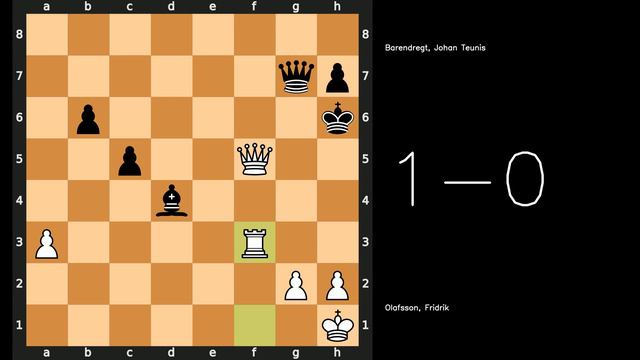 Olafsson, Fridrik vs Barendregt, Johan Teunis, 1959 смотреть онлайн