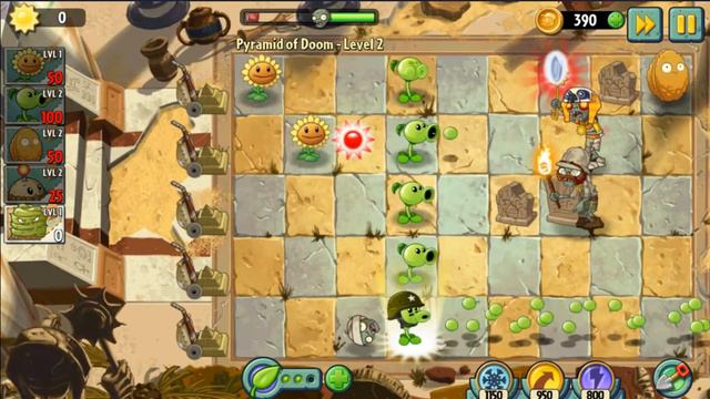 Plant vs Zombie 2 Pyramid Doom level 2 смотреть онлайн