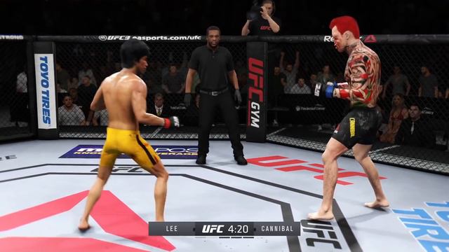 Bruce Lee vs. Ugly Cannibal (EA sports UFC 3) смотреть онлайн
