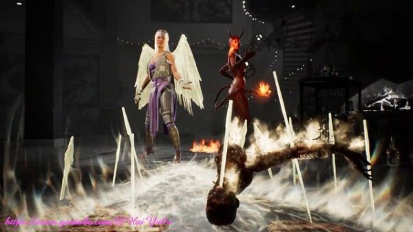 MK12 Mortal Kombat 1 MK1 Sindel Perform Nitara Fatal Blow And Fatality