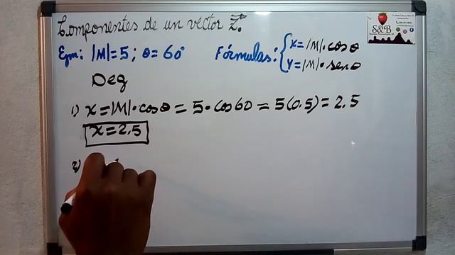 Determina las componentes de un vector a partir de su módulo y su ángulo. смотреть онлайн