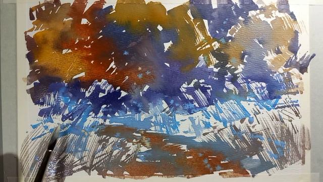 Волшебная кисть. Дыхание зимы, быстрый этюд акварелью смотреть онлайн