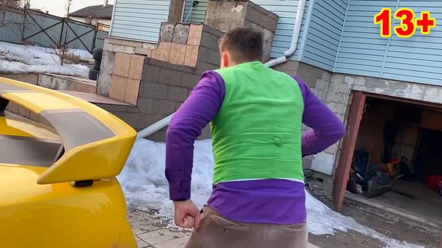 Mr. Joe on Lamborghini Aventador Supervises Construction VS Truck Making Pit 13+ смотреть онлайн