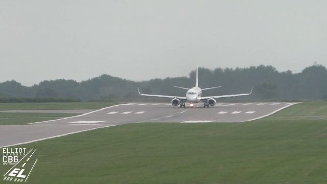 Embraer Lineage 1000 A6-KAH Head On Departure at Cambridge Airport смотреть онлайн