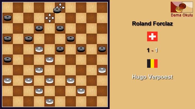 Hugo Verpoest (BEL) - Roland Forclaz (SUI). World Championship in International Draughts. 1956. смотреть онлайн