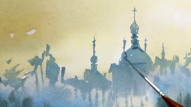 Рдейский монастырь, акварель смотреть онлайн