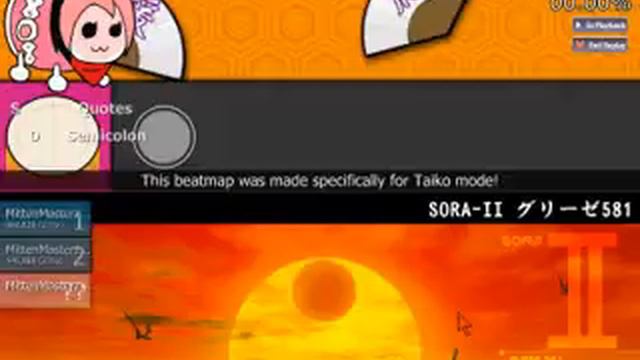 osu!Taiko SORA II Gliece 581 [Oni] FC смотреть онлайн