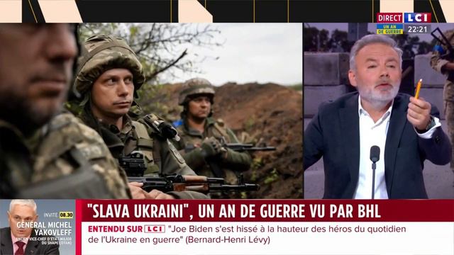 Bernard-Henri Lévy - LCI Brunet, Hammett & Cie : Ukraine, Biden & Slava Ukraini (20 Février 2023)