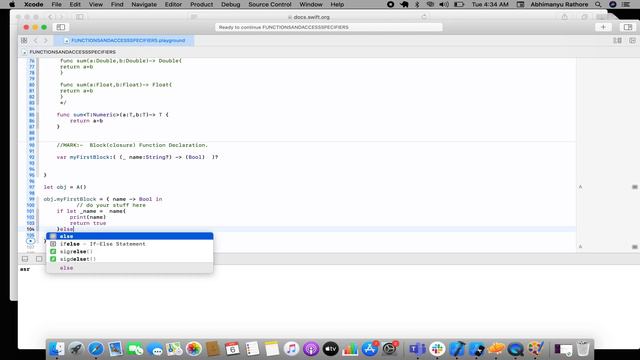 || SECTION 2 || : 2.2.8 Function Declaration & Access Specifiers in Swift смотреть онлайн