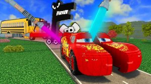 Большие и маленькие машины против светового меча в Teardown