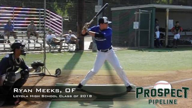 Ryan Meeks, OF, Loyola High School Class of 2018, Swing Mechanics at 200 FPS смотреть онлайн