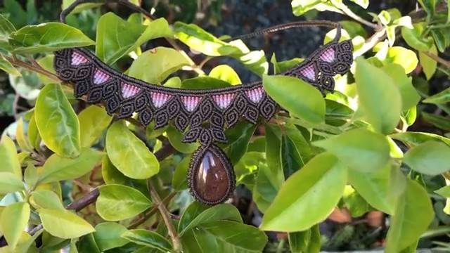 Macrame by Afeng： 2021-05｜Macrame Tutorial｜Macrame Necklace｜Leaf Necklace｜编绳｜DIY｜ смотреть онлайн