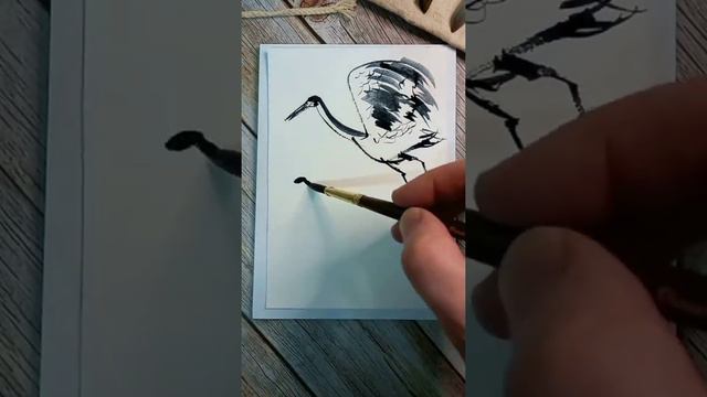 Japanese herons, watercolor смотреть онлайн